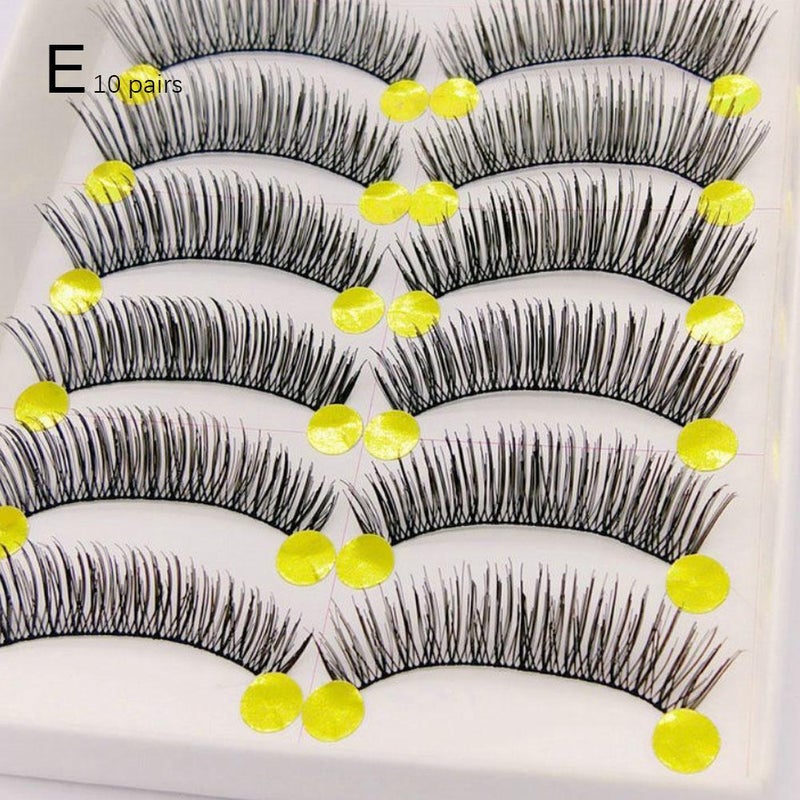 Taiwanese handmade false eyelashes, natural, thick, crisscrossed, and messy style, a popular everyday look.